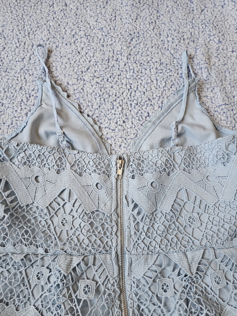 Lulus Light Blue Midi Dress with Spaghetti Straps - Picture 7 of 8